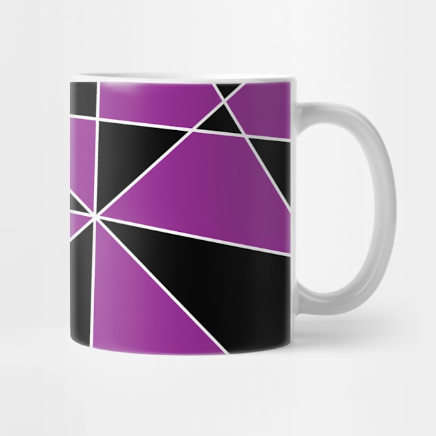 Purple And Black Geometric Pattern by LunaMay